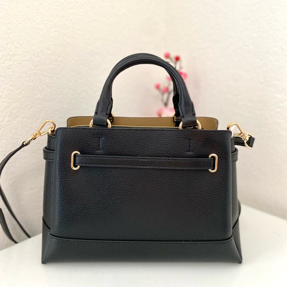 Michael Kors Reed SM Pebbled Leather Belted Satchel - Picture 3 of 11